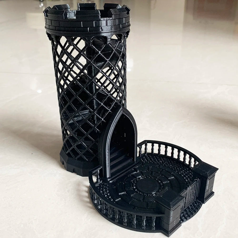 Openwork Dice Tower Castle Dice Tower 3D Printed Tabletop Gaming Tower for DND Board Game D&D RPG Best Gift for Friend