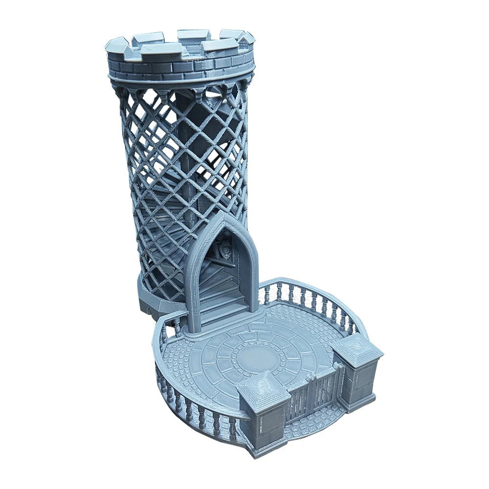 Openwork Dice Tower Castle Dice Tower 3D Printed Tabletop Gaming Tower for DND Board Game D&D RPG Best Gift for Friend