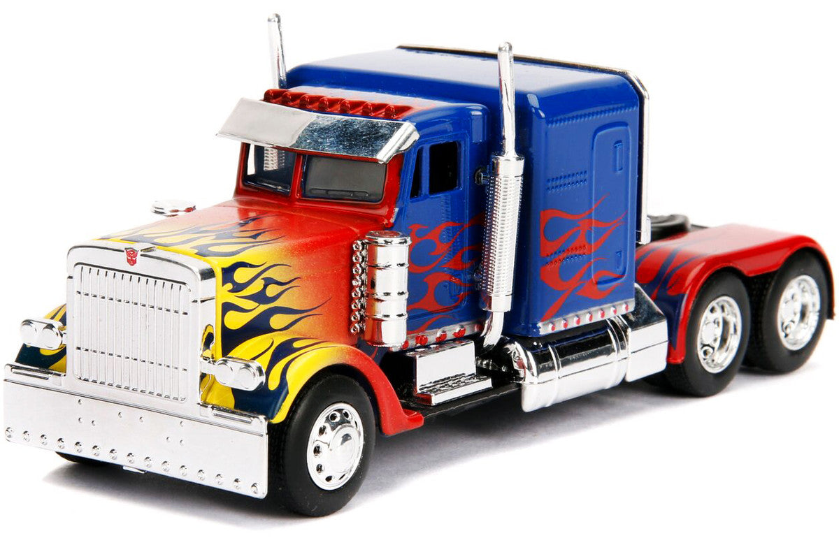 Optimus Prime Truck with Robot on Chassis from "Transformers" Movie "Hollywood Rides" Series 1/32 Diecast Model by Jada