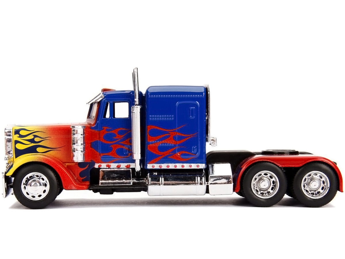 Optimus Prime Truck with Robot on Chassis from "Transformers" Movie "Hollywood Rides" Series 1/32 Diecast Model by Jada