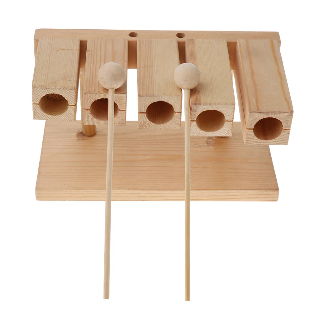 Orff Musical Instrument Wooden 5 Note Block Xylophone Percussion Instrument