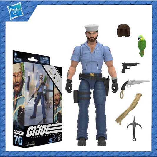 Original Hasbro G.i. Joe Gi Joe Classified Series Shipwreck with Polly 70 Action Figure Model Toy