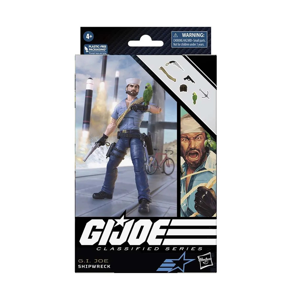 Original Hasbro G.i. Joe Gi Joe Classified Series Shipwreck with Polly 70 Action Figure Model Toy