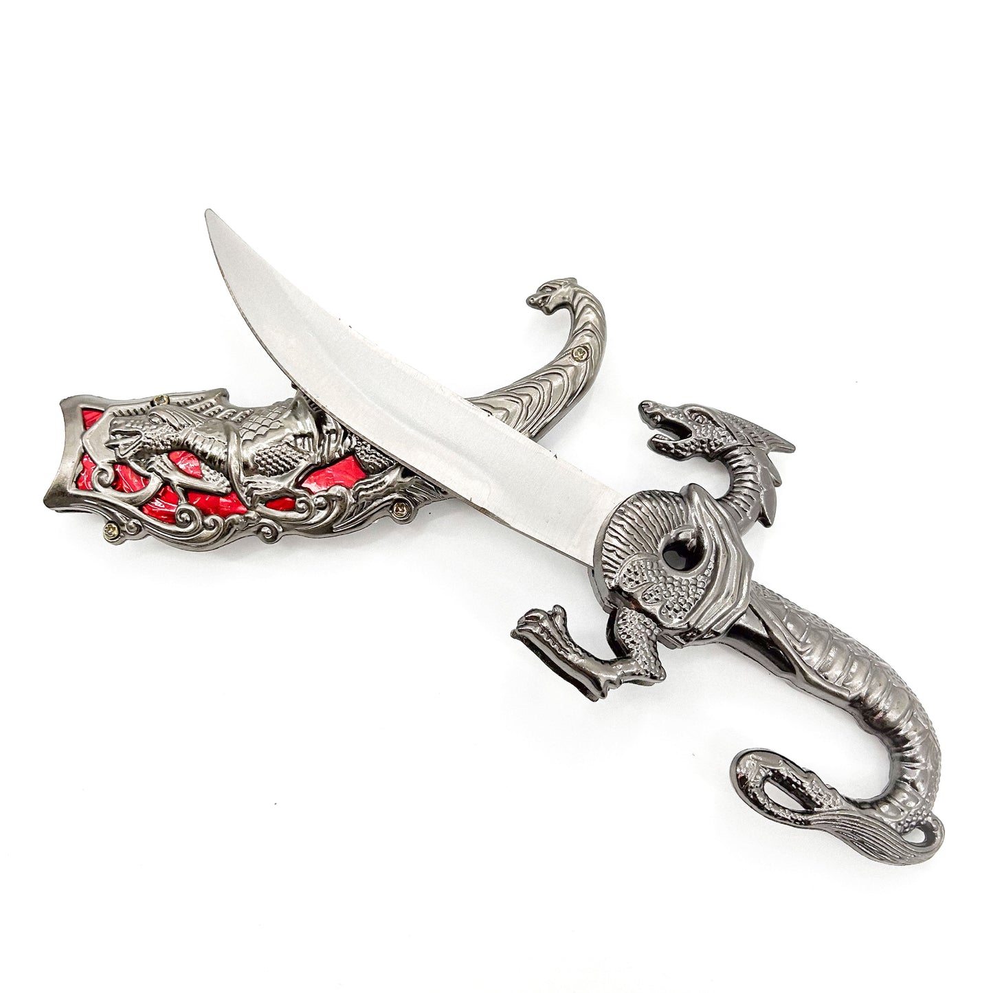 Ornate Red Dragon Decorative Fantasy Dagger Knife