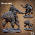 Orr'ug Wolf Rider: Sculpt A (Direwolf Orc Cavalry Unit or Wild) - No Hat / Bow / Empty Hand