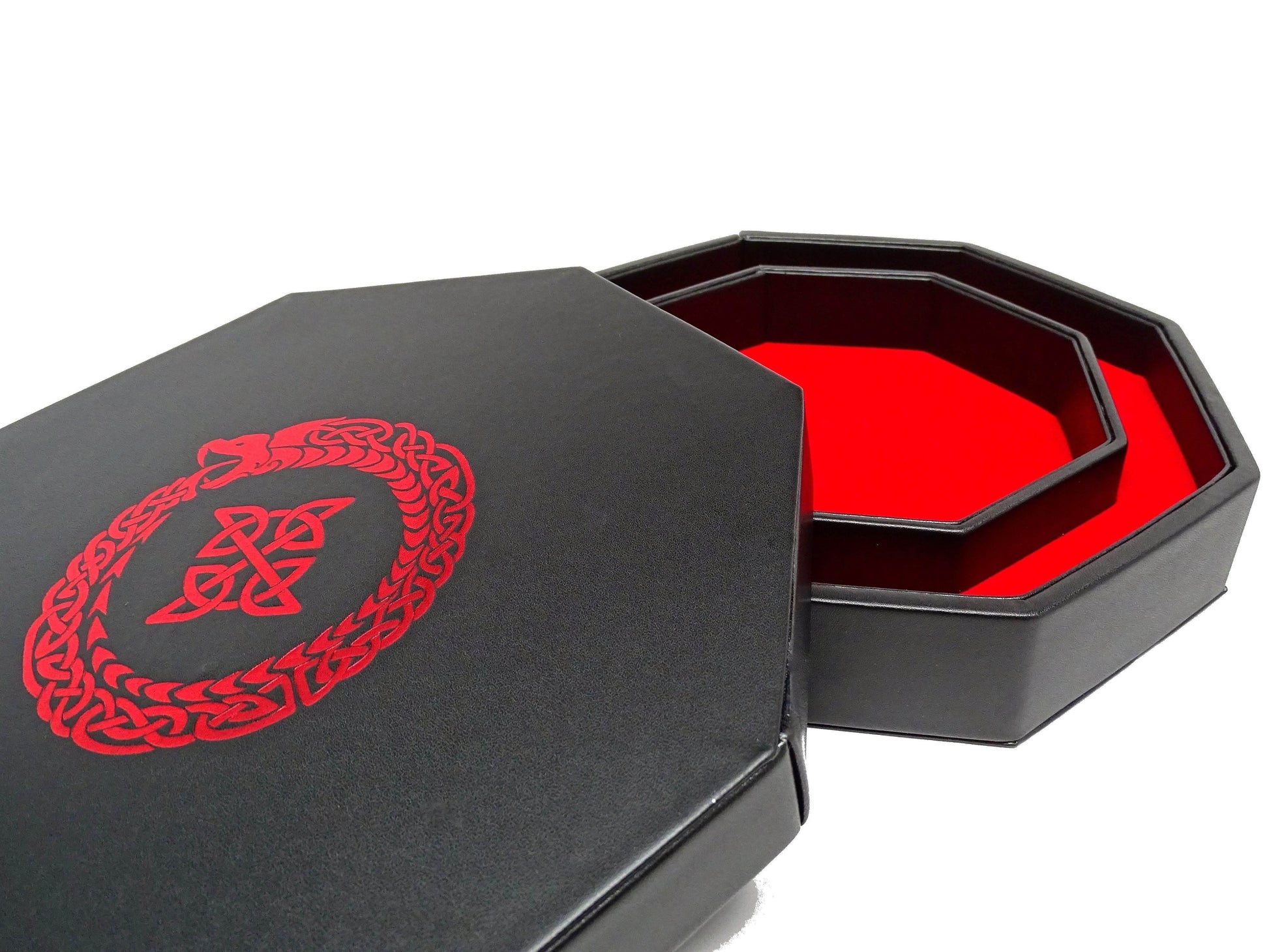 Ouroboros Dice Tray With Dice Staging Area and Lid - 