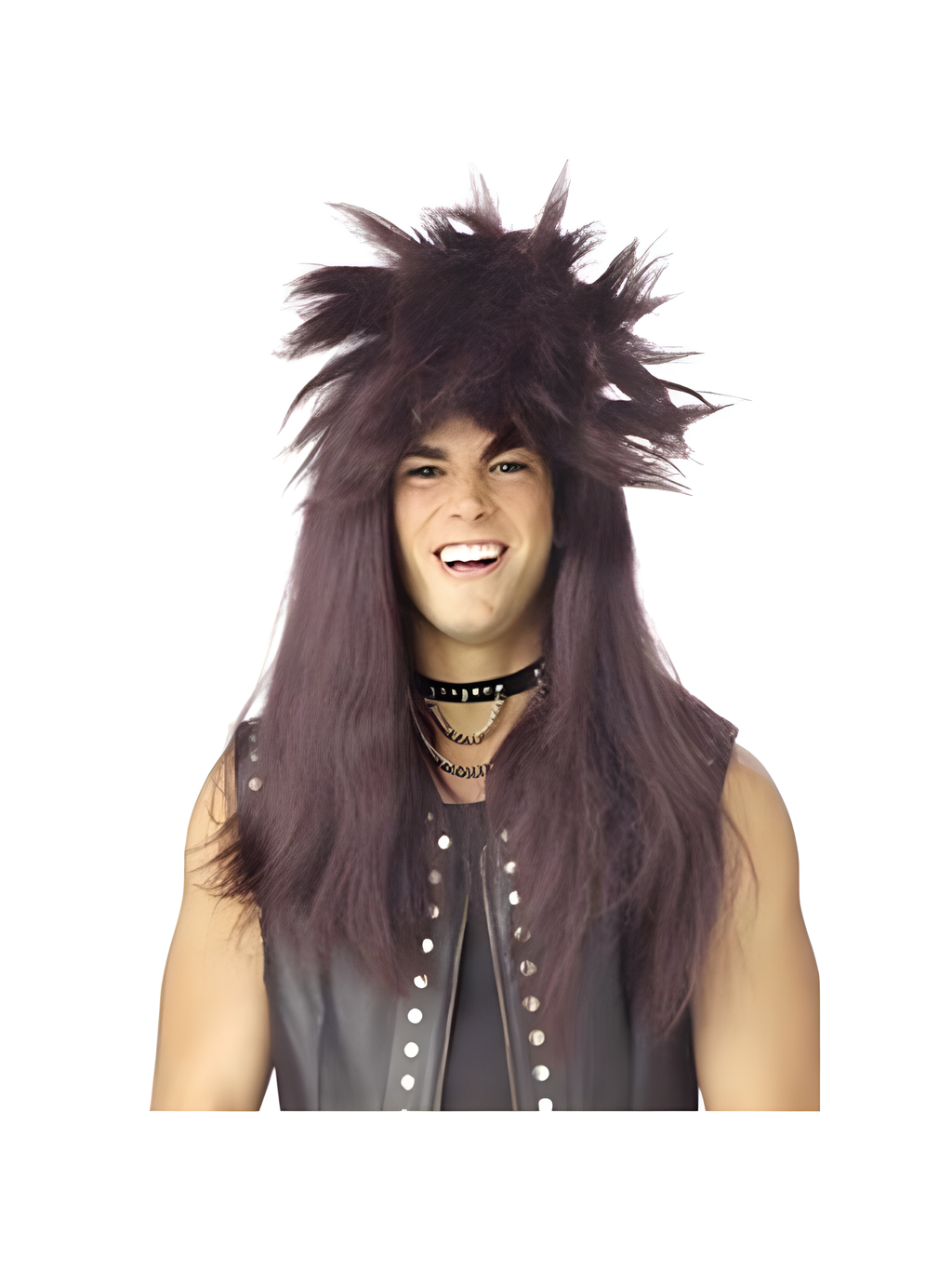 Brown Punk Mullet Wig