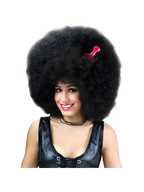 Adult Super Large Black Afro Wig