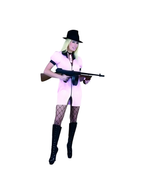 Adult White Sexy Gangster Girl Costume