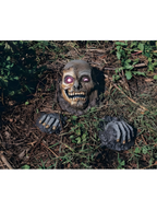 Partially Buried Skeleton Graveyard Prop