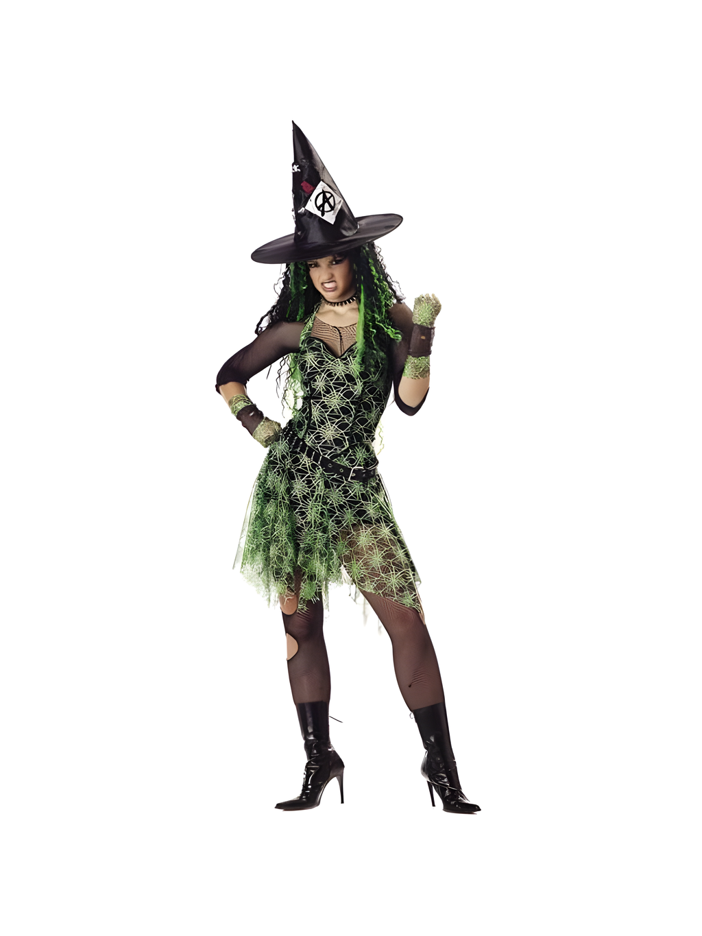 Adult Punk Rocker Witch Costume