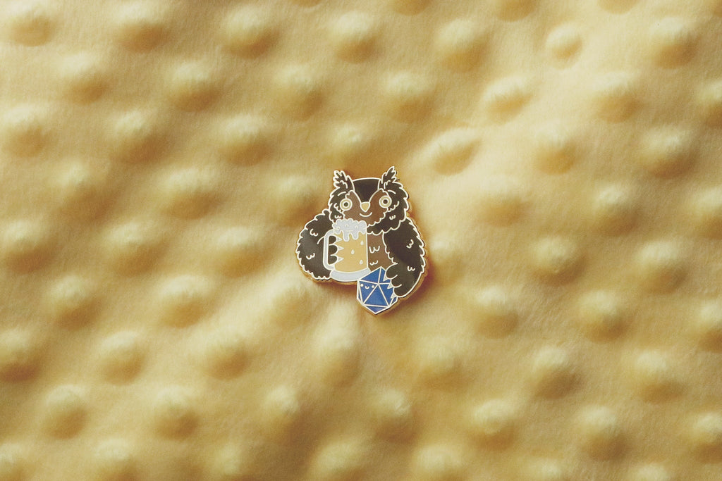 Owlbear Ale Enamel Pin