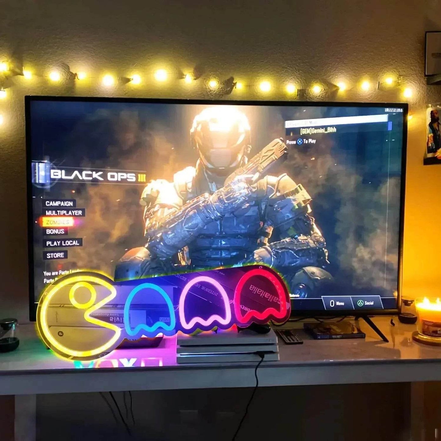 Pac Man LED Light Neon - A