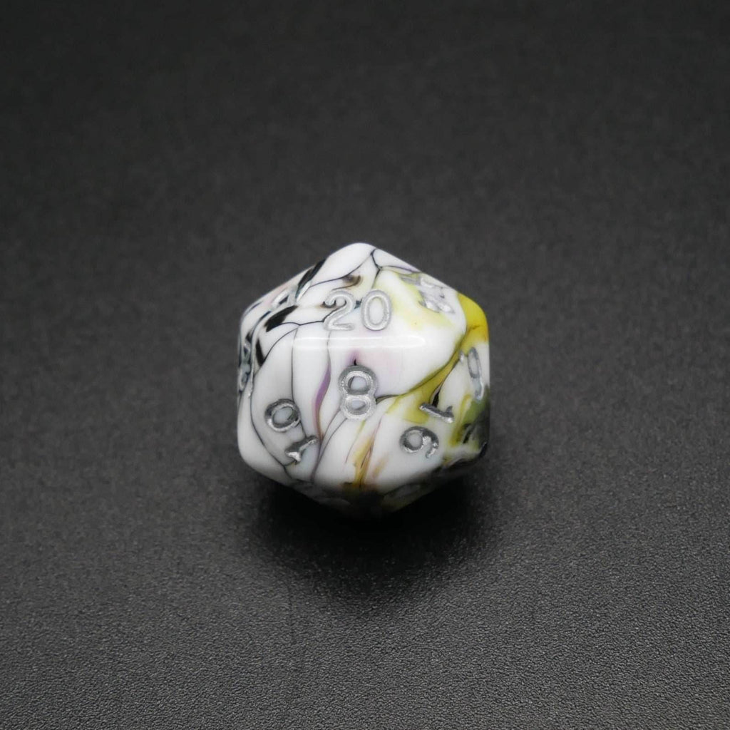 Panic Abstraction - 7 Piece DnD Dice Set | Acrylic RPG Gaming Dice - 