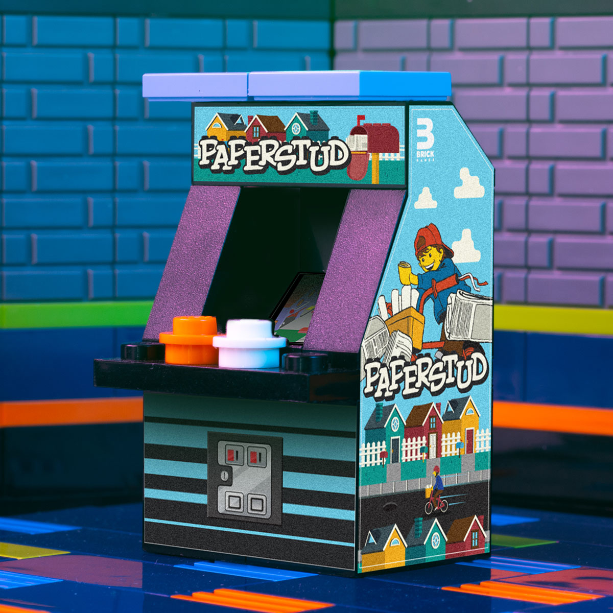 Paper Stud - B3 Customs Arcade Machine made using LEGO parts