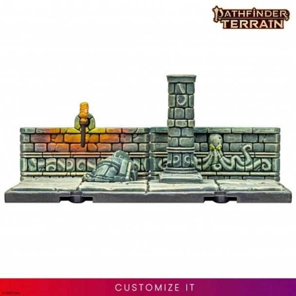Pathfinder Terrain: Abomination Vaults Half-Height Walls - 
