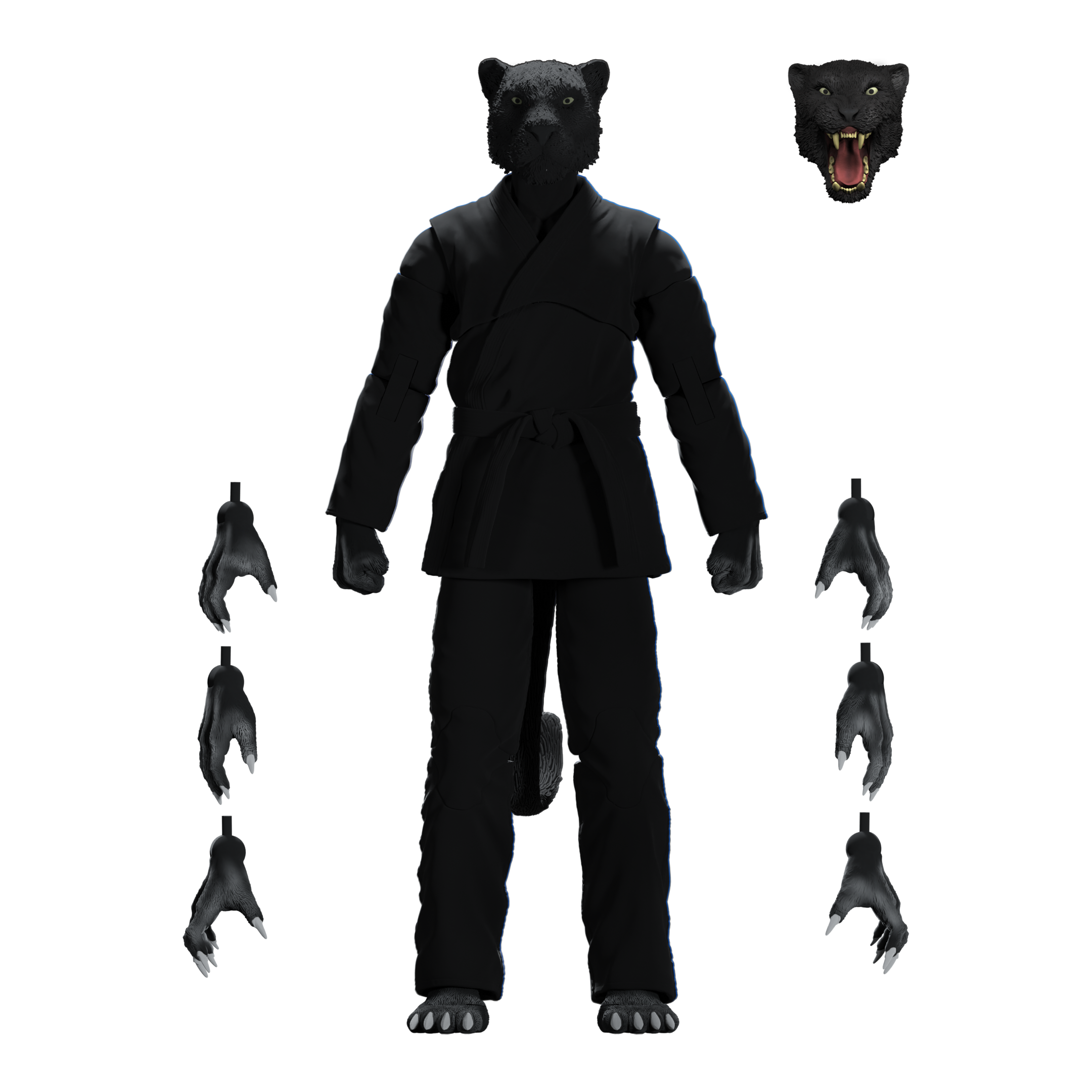Jiu Jitsu Combat Creatures Paulo the Panther Action Figure
