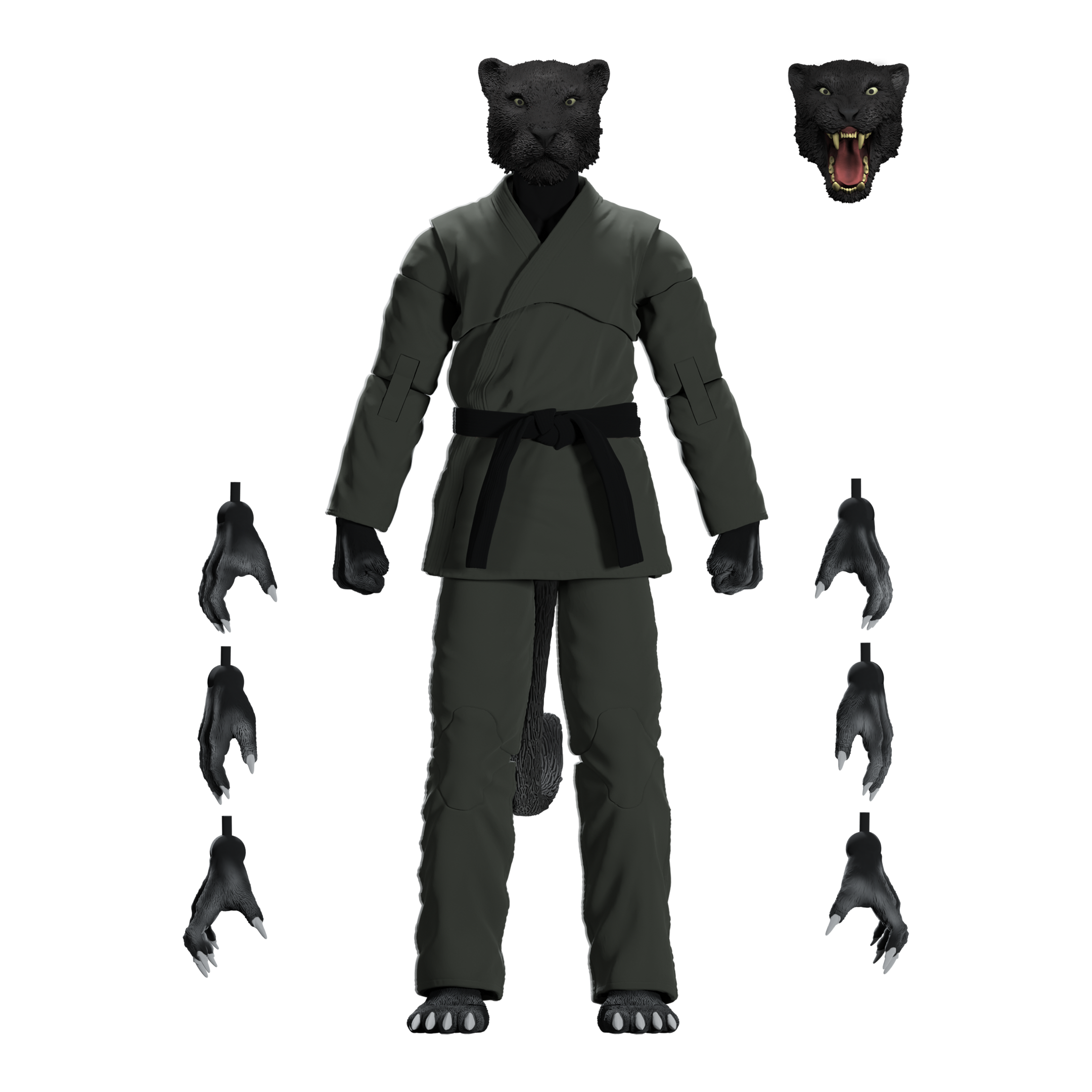 Jiu Jitsu Combat Creatures Paulo the Panther Action Figure