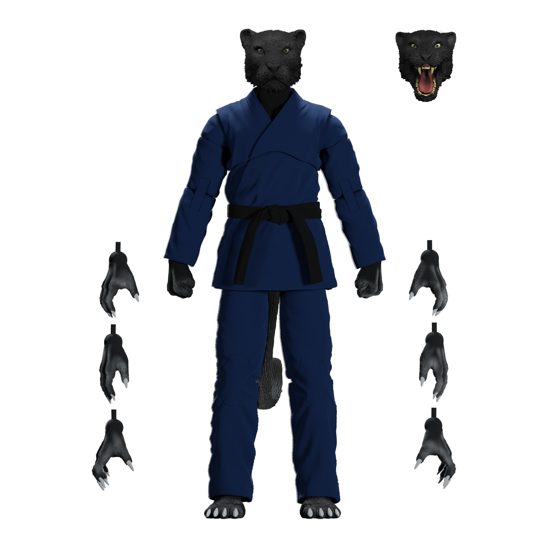 Jiu Jitsu Combat Creatures Paulo the Panther Action Figure