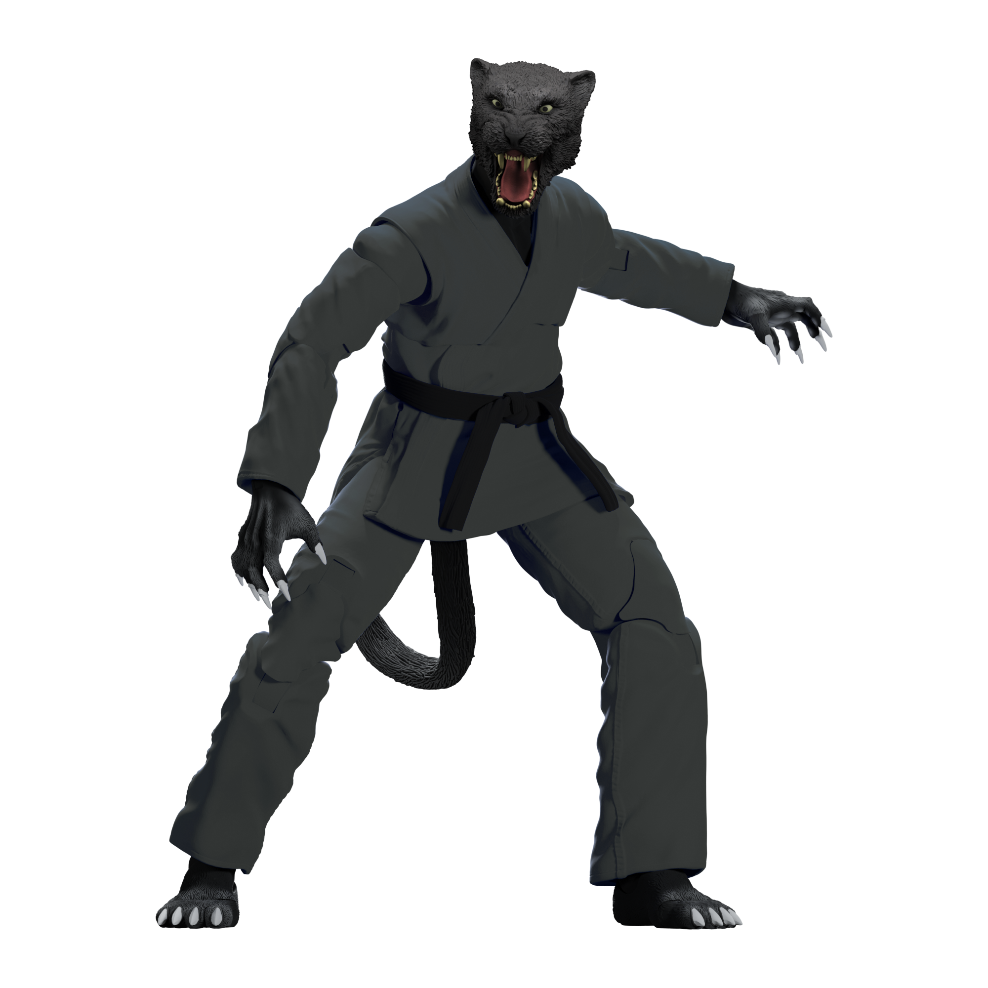 Jiu Jitsu Combat Creatures Paulo the Panther Action Figure