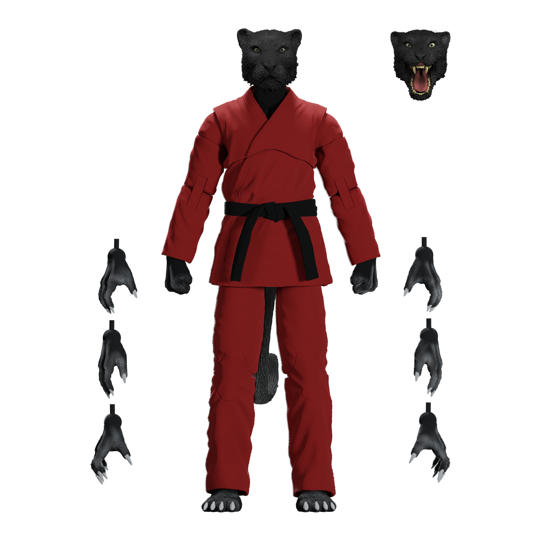 Jiu Jitsu Combat Creatures Paulo the Panther Action Figure