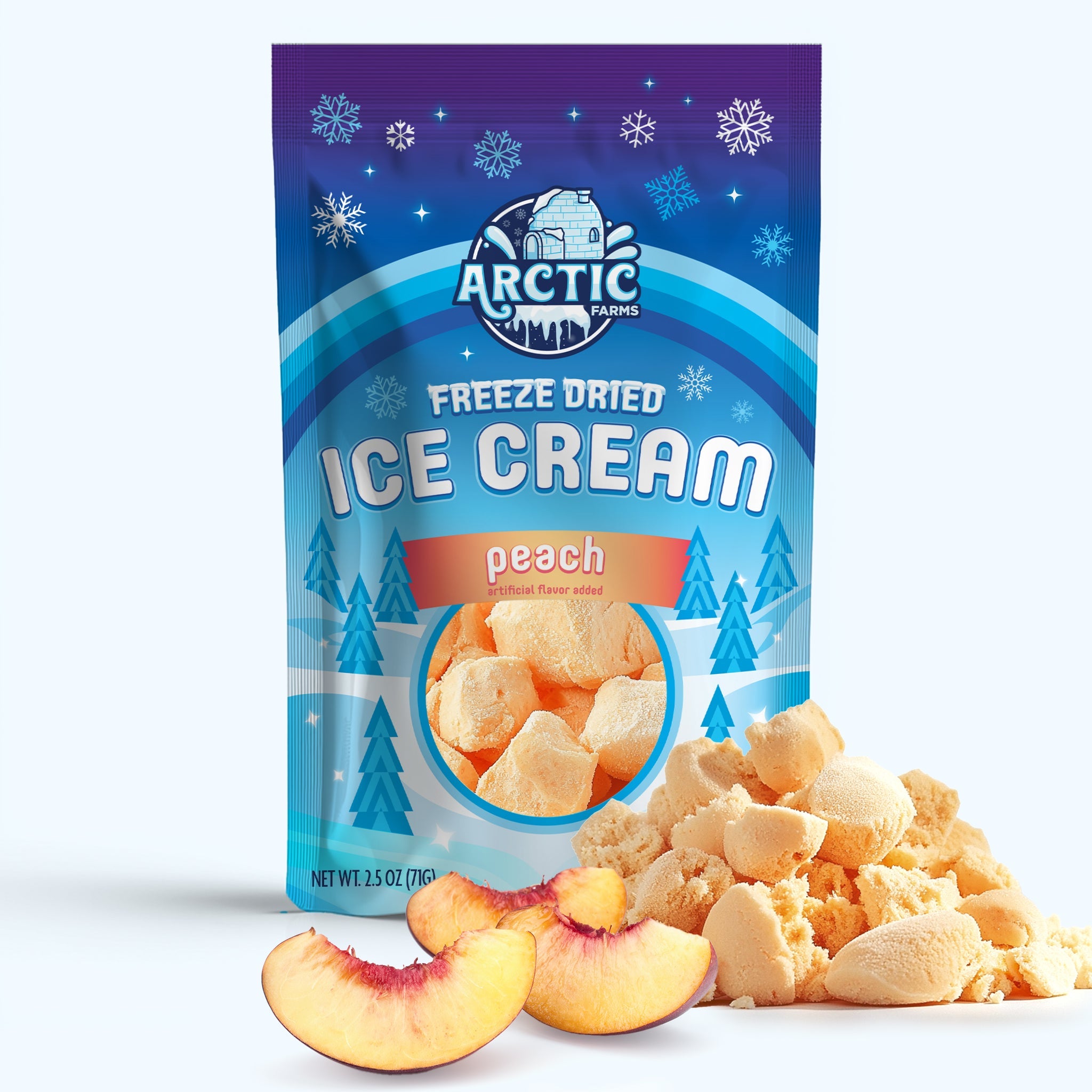 Freeze Dried Ice Cream That Does Not Melt (Bits) Peach