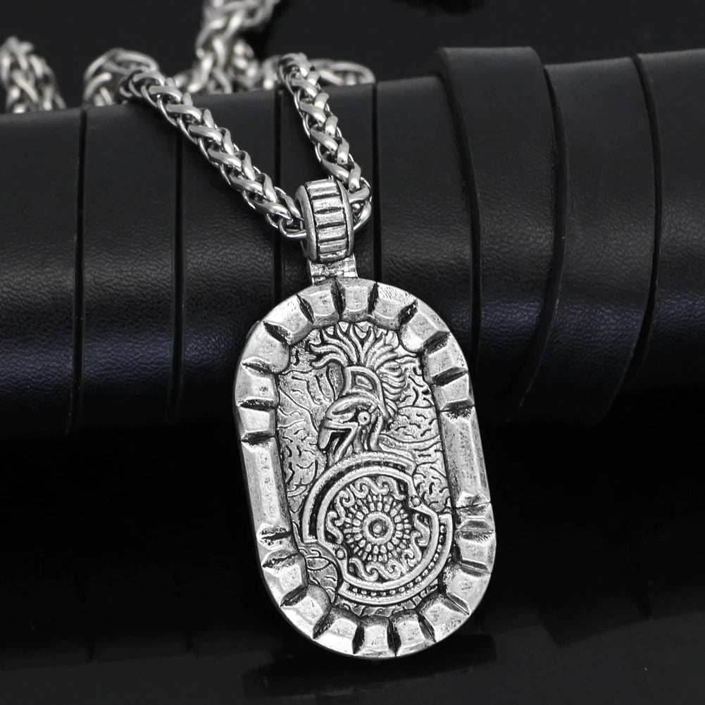 Greek Hoplite Soldier Stainless Steel Necklace - 