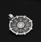 Vikings Helm of Awe Stainless Steel Pendant Necklace - 