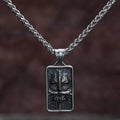 Vikings Odin's Face Stainless Steel Amulet Necklace - 