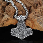 Vikings Thor Hammer Stainless Steel Necklace - 