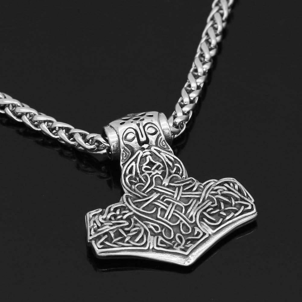 Vikings Thor Hammer Stainless Steel Necklace - 