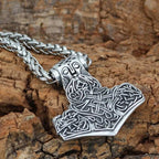 Vikings Thor Hammer Stainless Steel Necklace - 