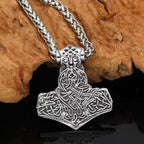 Vikings Thor Hammer Stainless Steel Necklace - 