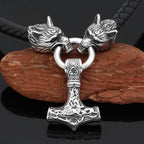 Vikings Wolf Mjolnir Stainless Steel Bracelet - 50 CM / 20 INCHES