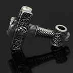 Viking Mjolnir Valknut Stainless Steel Necklace - Pendant Only
