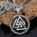 Vikings Jörmungandr Valknut Stainless Steel Necklace - King's Chain / 70 CM / 28 INCH