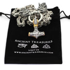 Vikings Wolf Mjolnir Stainless Steel King Chain Necklace - 50CM / 20 Inches