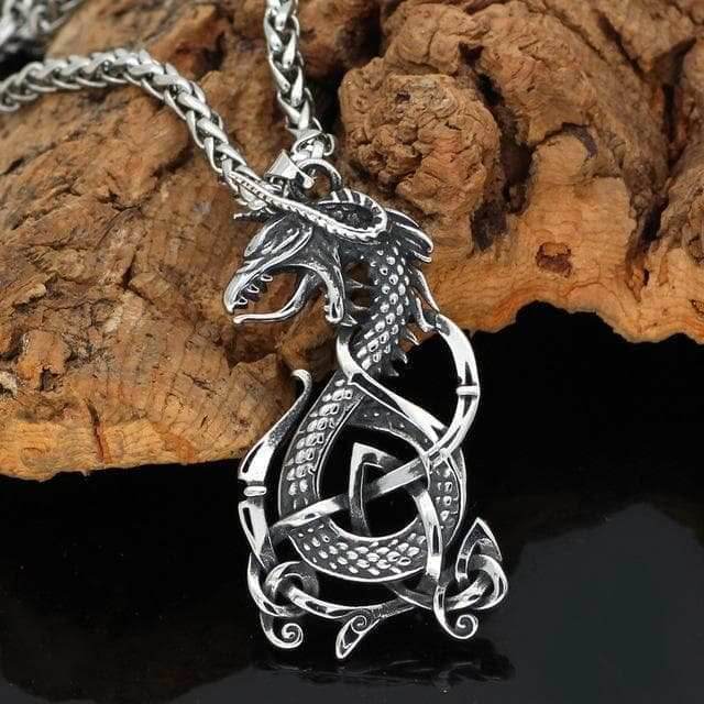 Vikings Jörmungandr Stainless Steel Necklace - Pendant + Chain
