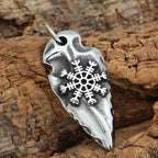 Viking Gungnir with Helm of Awe Stainless Steel Pendant & necklace - Pendant Only