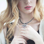 Ancient Treasures' Celtic Cat on Triquetra Stainless Steel Necklace - 