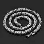 Viking Stainless Steel King Chain + Bracelet - 50 CM / 20 INCHES / Silver / 23 CM / 9 INCHES