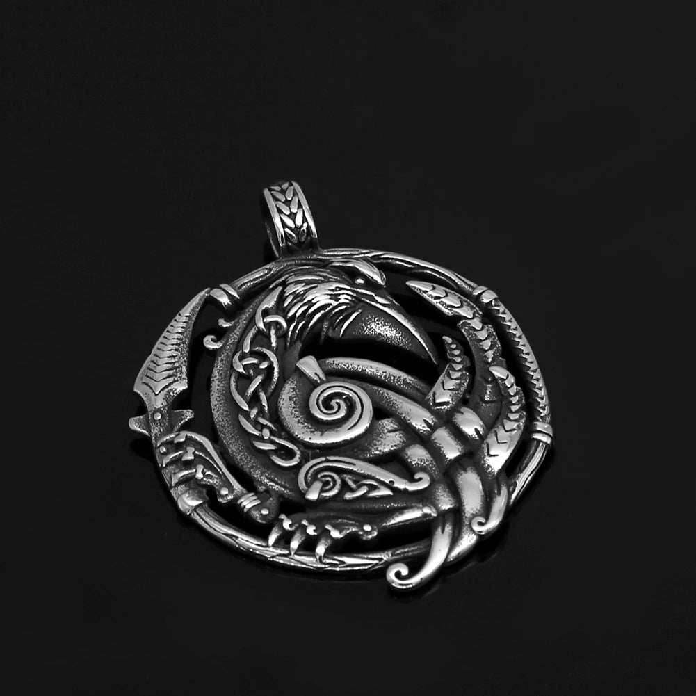 Vikings Odin's Raven Stainless Steel Necklace - 