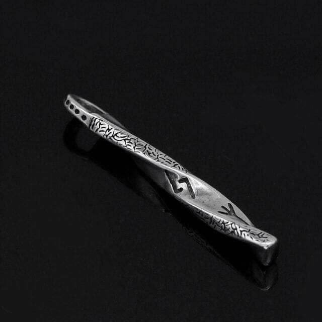 Vikings Twisted Rune Stainless Steel Pendant Necklace - 