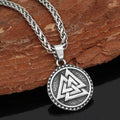 Vikings Valknut Solid Stainless Steel Necklace - 
