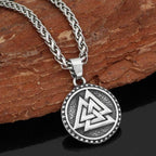 Vikings Valknut Solid Stainless Steel Necklace - 