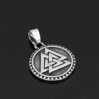 Vikings Valknut Solid Stainless Steel Necklace - 