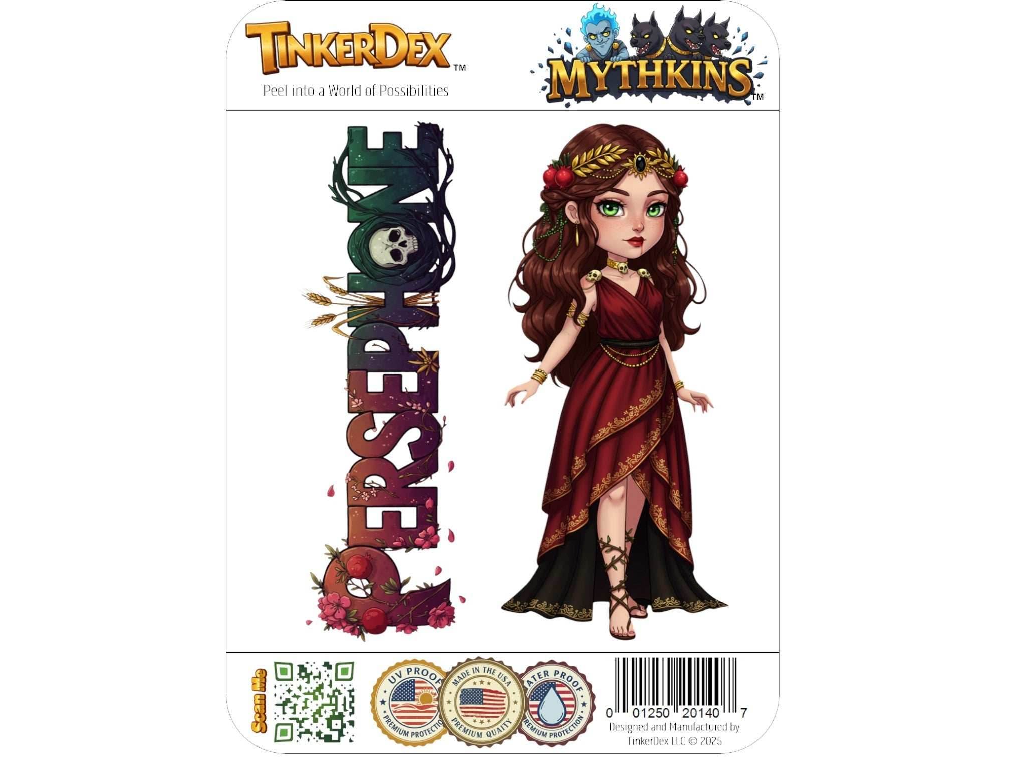 Persephone Sticker and Magnet – Kore Goddess of Spring Mythkins™ | Waterproof & UV-Proof - Sticker / Mini