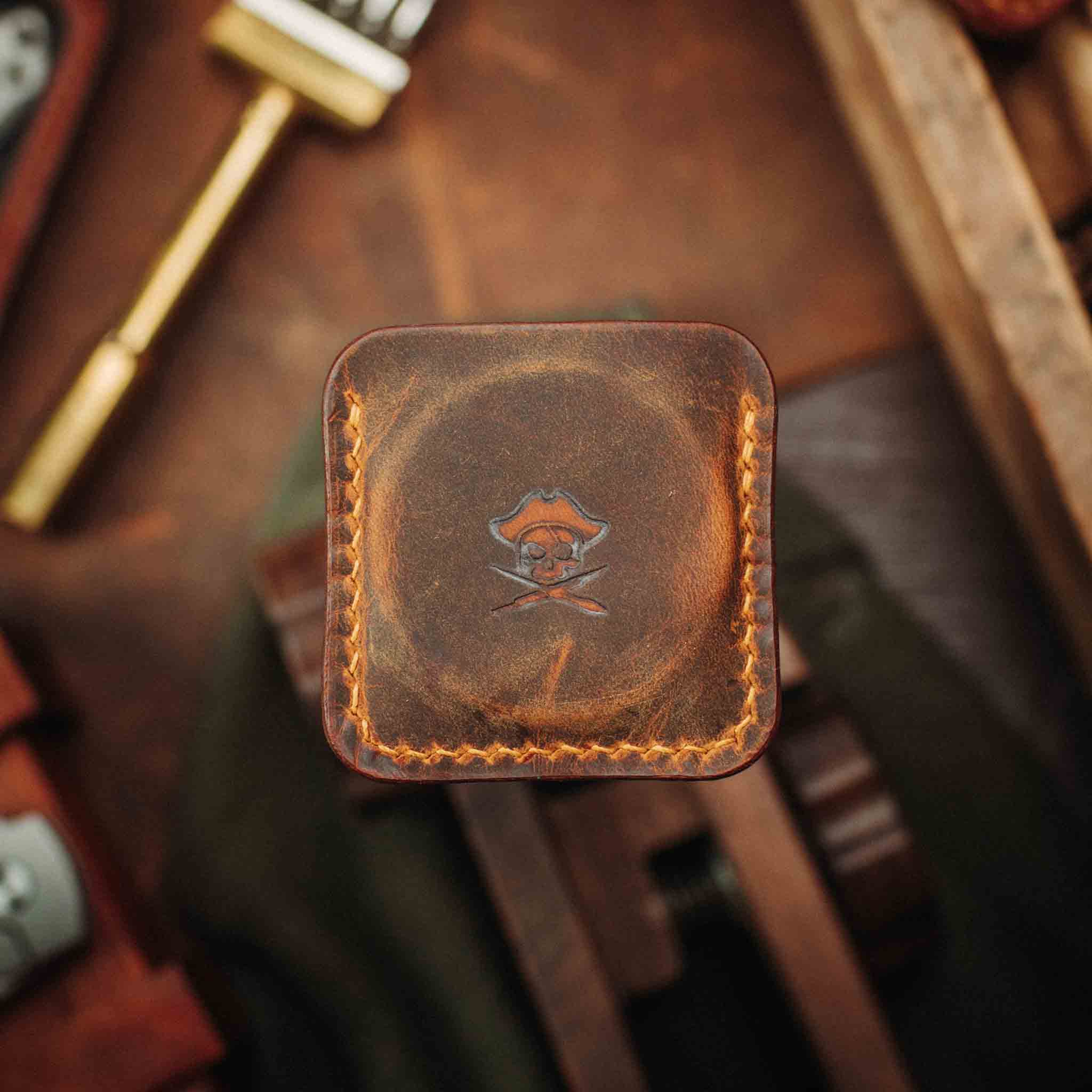 Peso Pocket v3 – Leather Challenge Coin Slip | Pirate Goods