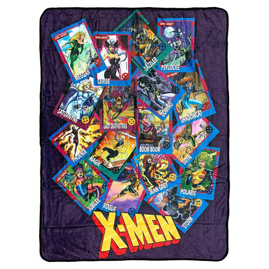 X-Men Trading Cards Super Heroes Ladies by Jim Lee Marvel Flannel Fleece Throw Super Soft Lightweight Fleece Blanket 45 x 60 Inches - 