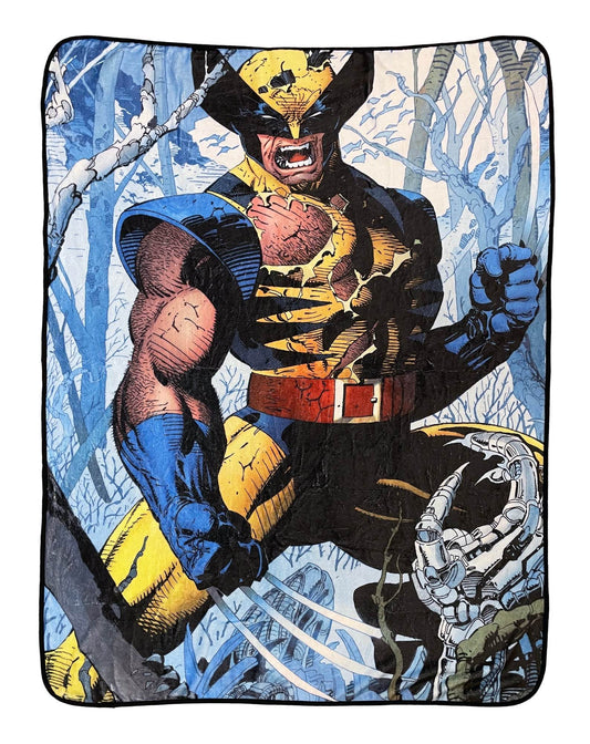 Marvel Wolverine Cover Jim Lee Fleece Throw Blanket - 
